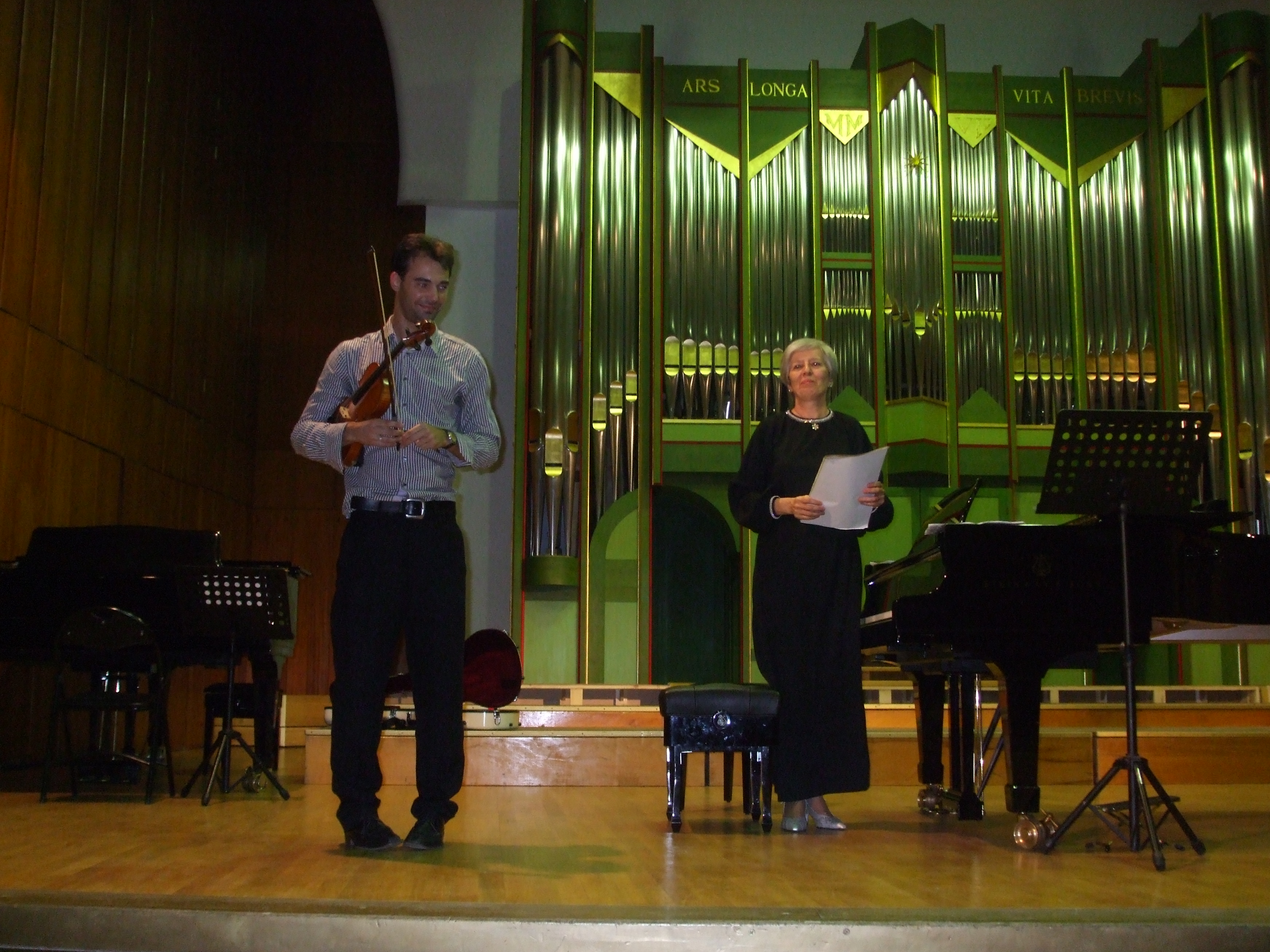 Carmen Manea cu Stefano Cometto, Italia, în perioada sa de masterat la București