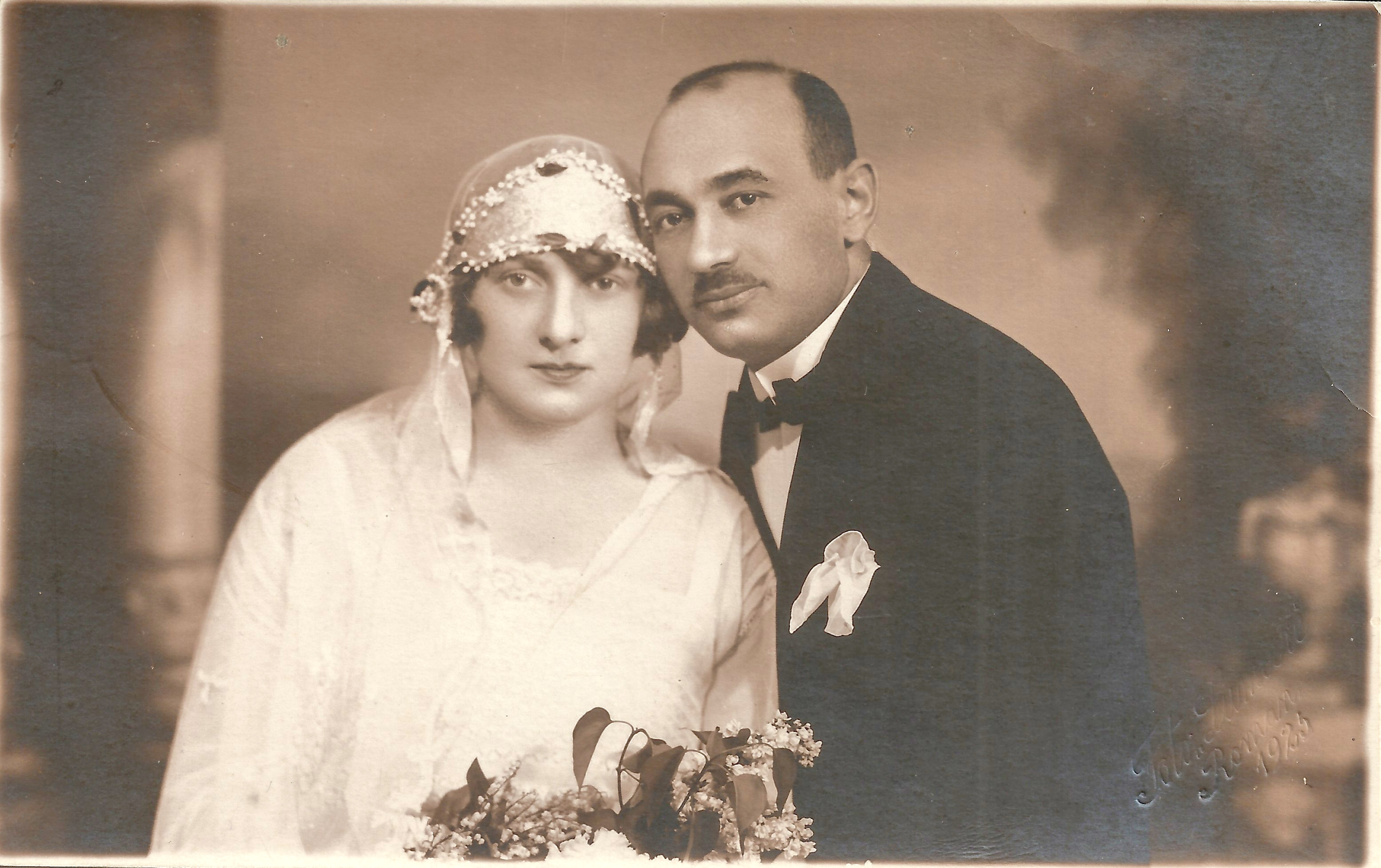 Gina și Jean Solomon la nuntă, 1926