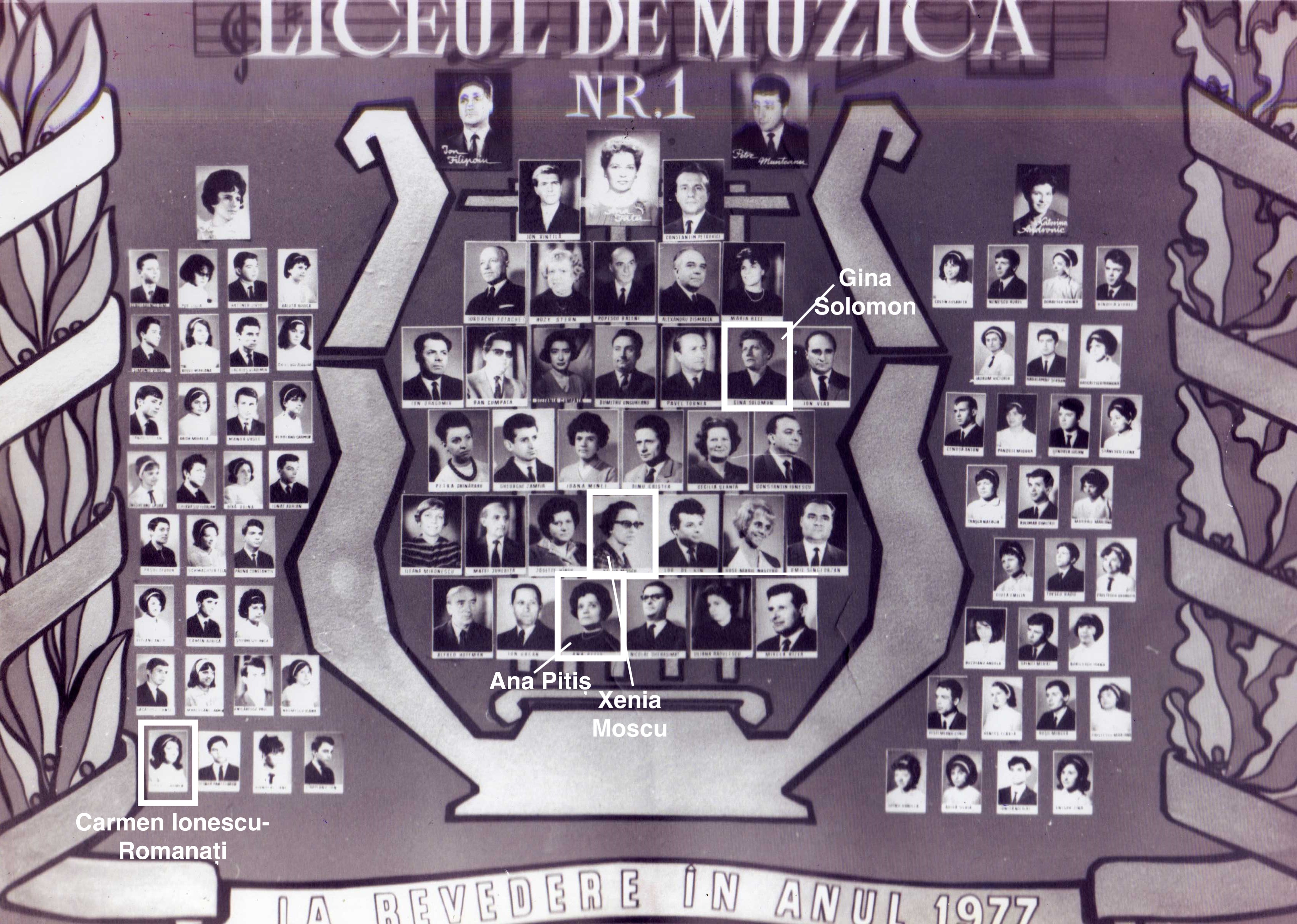Liceul de Muzică Nr.1 Promoția 1967 Carmen Manea adnotata