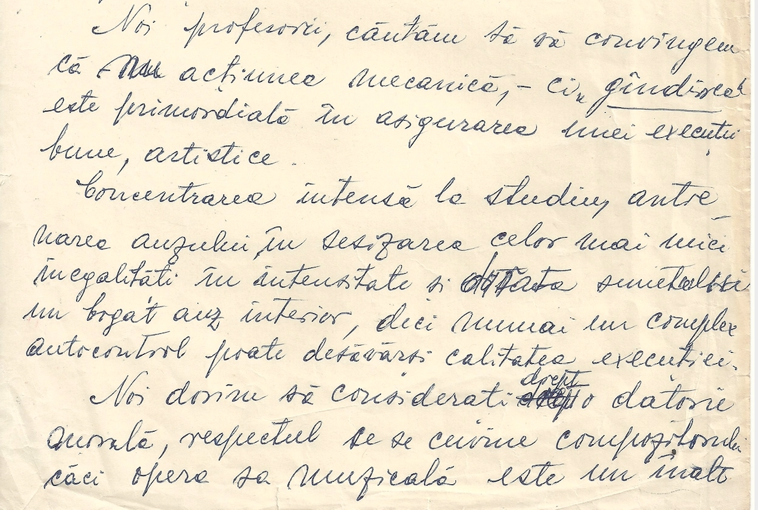 Gina Solomon, scrisoare către elevi, nedatată